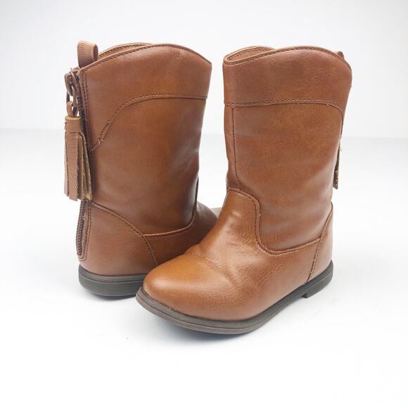 Crazy 8 Brown Cowboy Boots Size 5 - Picture 1 of 10